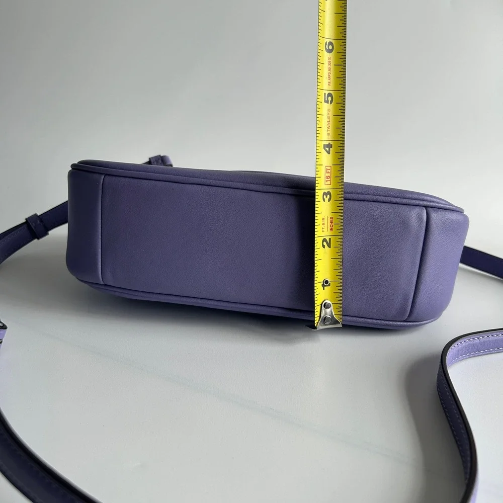 Coach Teri Light Violet Pebbled Leather Shoulder Bag Excellent